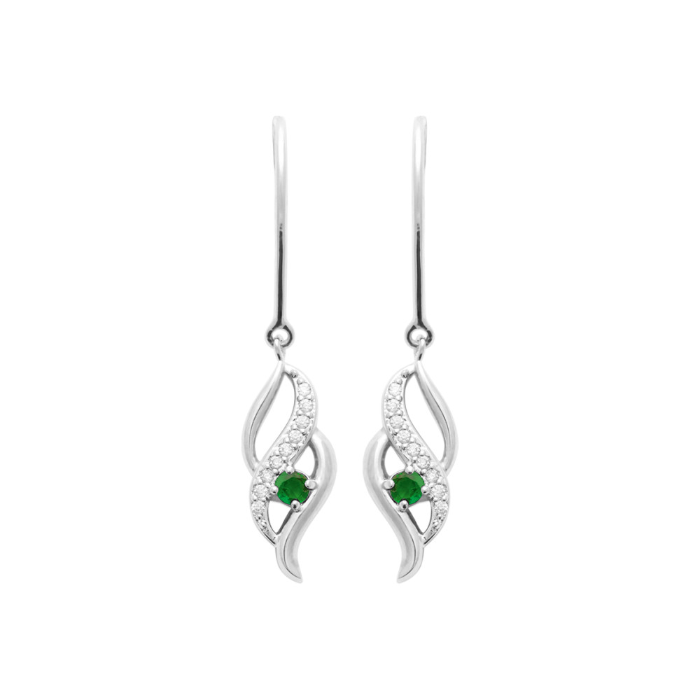 Boucles d'oreilles femme - Argent 925 - Oxydes de zirconium Boucles d'oreilles femme - Argent 925 - Oxydes de zirconium