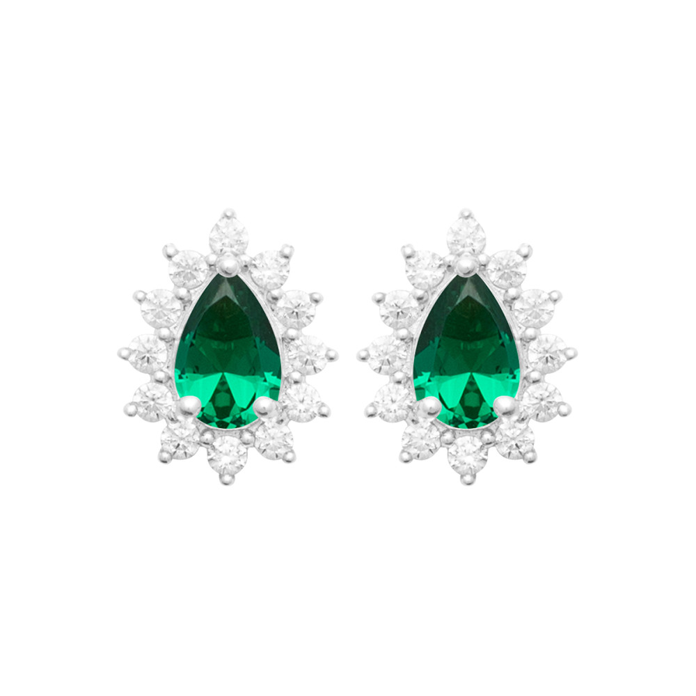 Boucles d'oreilles femme - Argent 925 -  Oxydes de zirconium Boucles d'oreilles femme - Argent 925 -  Oxydes de zirconium