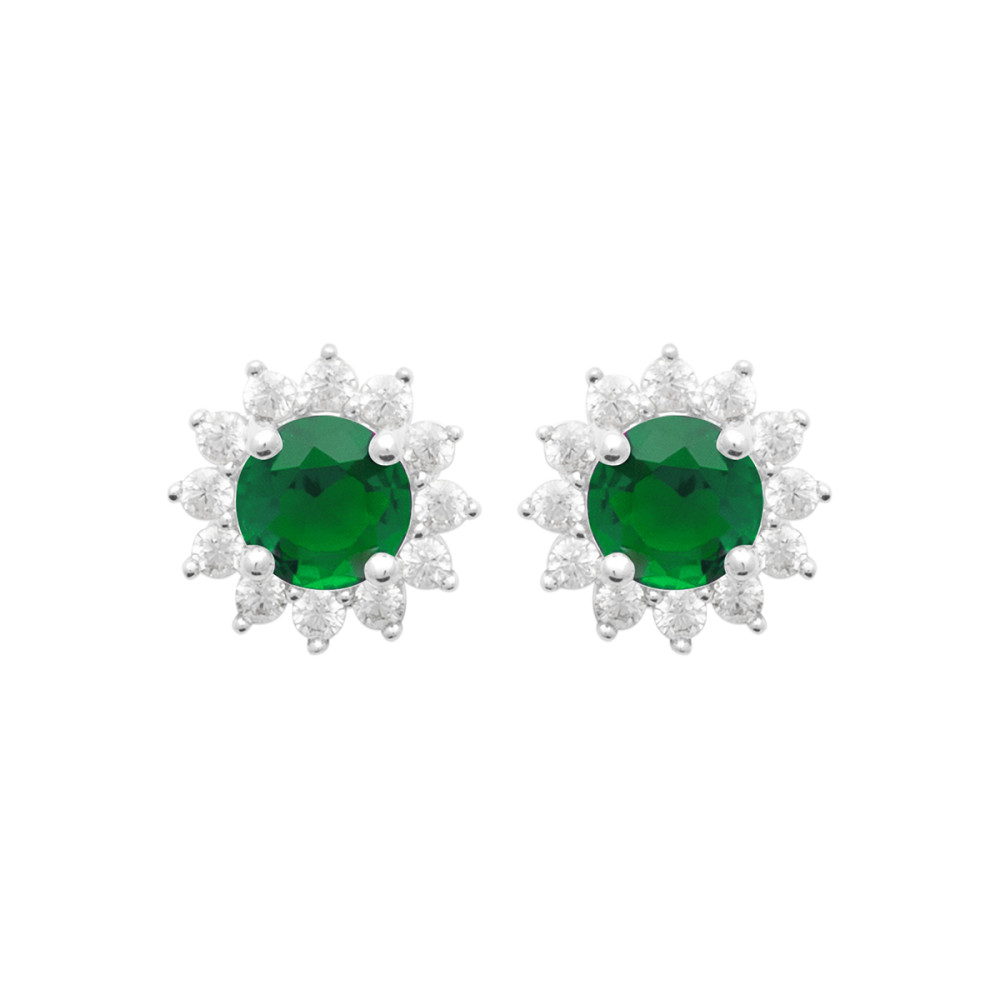 Boucles d'oreilles femme - Argent 925 - Oxydes de zirconium Boucles d'oreilles femme - Argent 925 - Oxydes de zirconium