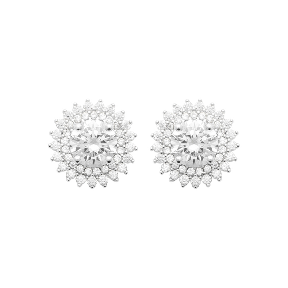 Boucles d'oreilles femme - Argent 925 - Oxydes de zirconium Boucles d'oreilles femme - Argent 925 - Oxydes de zirconium
