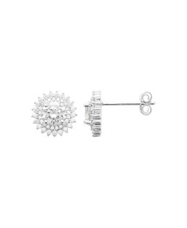Boucles d'oreilles femme - Argent 925 - Oxydes de zirconium Boucles d'oreilles femme - Argent 925 - Oxydes de zirconium