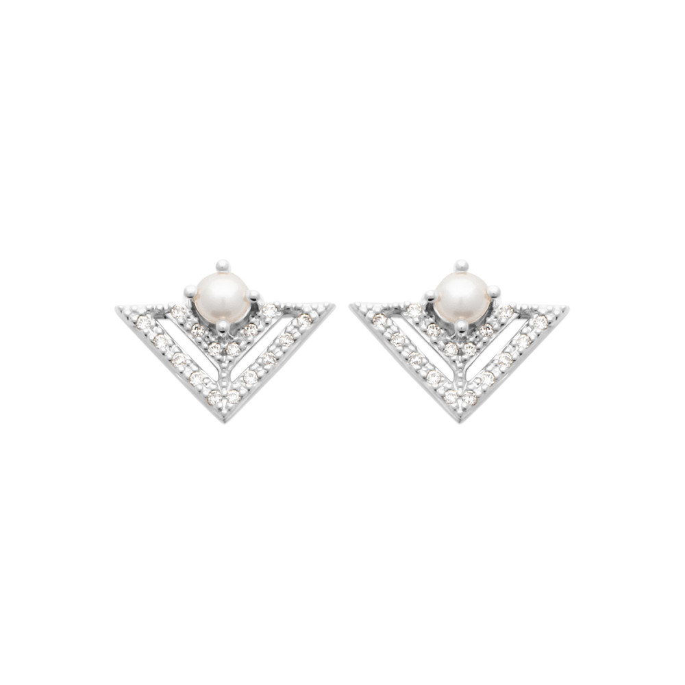 Boucles d'oreilles femme - Argent 925 - perle Boucles d'oreilles femme - Argent 925 - perle