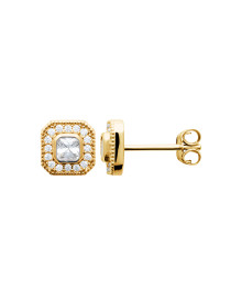 Boucles d'oreilles femme - Plaqué or - Oxydes de zirconium