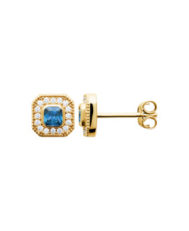 Boucles d'oreilles femme - Plaqué or - Oxydes de zirconium Boucles d'oreilles femme - Plaqué or - Oxydes de zirconium