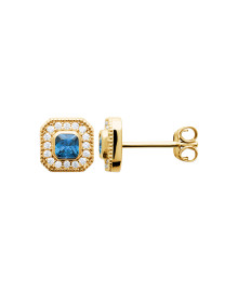 Boucles d'oreilles femme - Plaqué or - Oxydes de zirconium