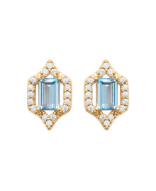 Boucles d'oreilles femme - Plaqué or - Oxydes de zirconium
