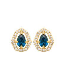 Boucles d'oreilles femme - Plaqué or - Oxydes de zirconium