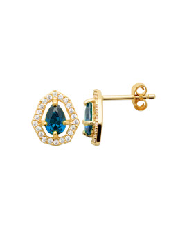 Boucles d'oreilles femme - Plaqué or - Oxydes de zirconium Boucles d'oreilles femme - Plaqué or - Oxydes de zirconium