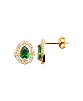 Boucles d'oreilles femme - Plaqué or - Oxydes de zirconium Boucles d'oreilles femme - Plaqué or - Oxydes de zirconium