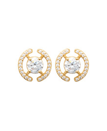 Boucles d'oreilles femme - Plaqué or - Oxydes de zirconium