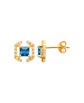 Boucles d'oreilles femme - Plaqué or - Oxydes de zirconium Boucles d'oreilles femme - Plaqué or - Oxydes de zirconium