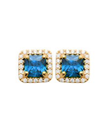 Boucles d'oreilles femme - Plaqué or - Oxydes de zirconium