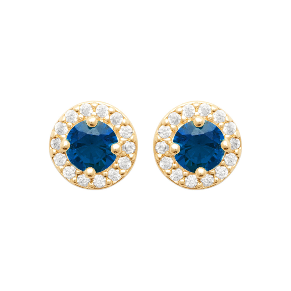 Boucles d'oreilles femme - Plaqué or - Oxydes de zirconium Boucles d'oreilles femme - Plaqué or - Oxydes de zirconium