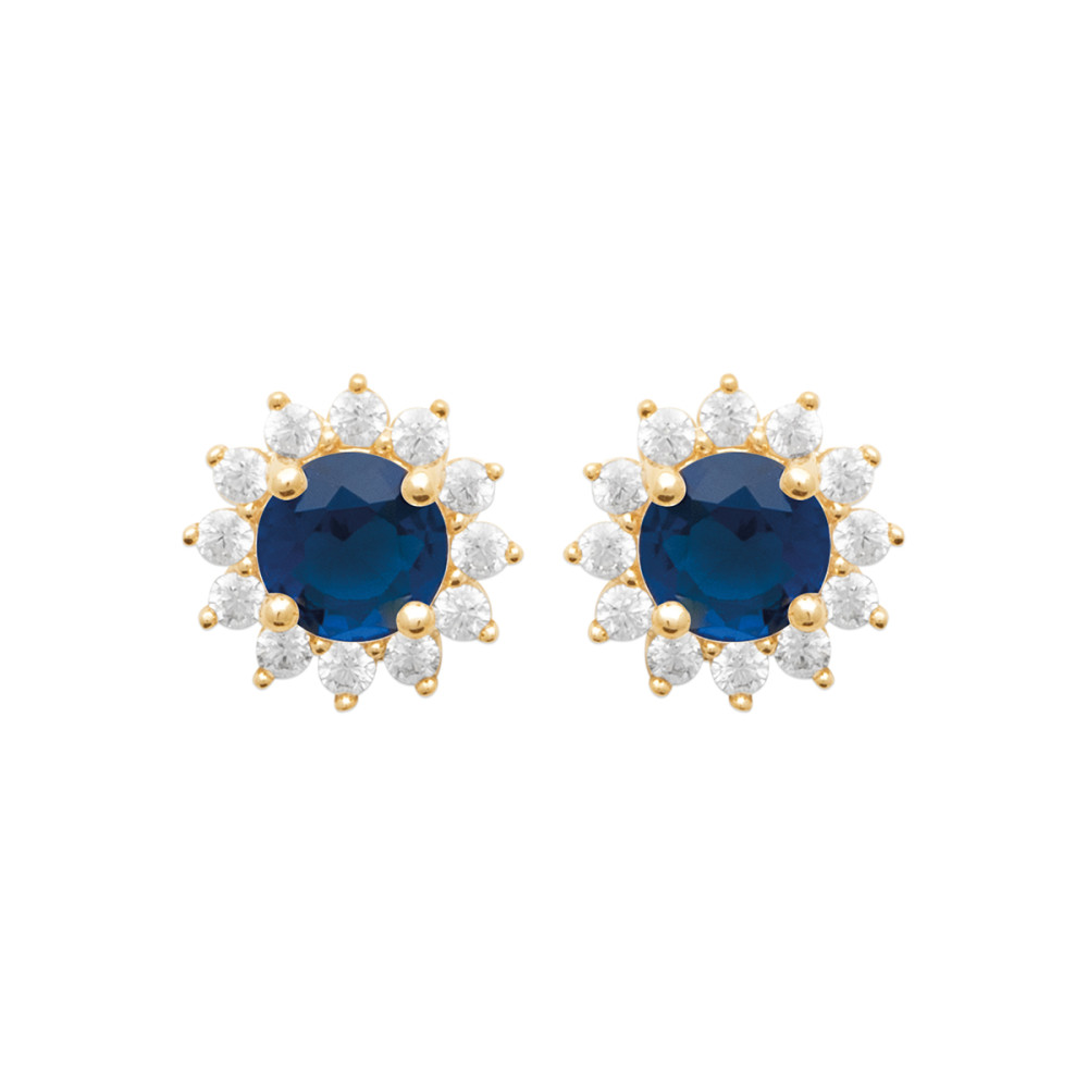 Boucles d'oreilles femme - Plaqué or - Oxydes de zirconium Boucles d'oreilles femme - Plaqué or - Oxydes de zirconium