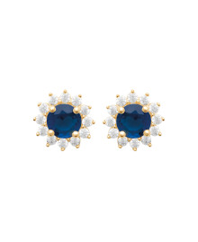 Boucles d'oreilles femme - Plaqué or - Oxydes de zirconium