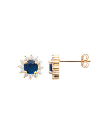 Boucles d'oreilles femme - Plaqué or - Oxydes de zirconium