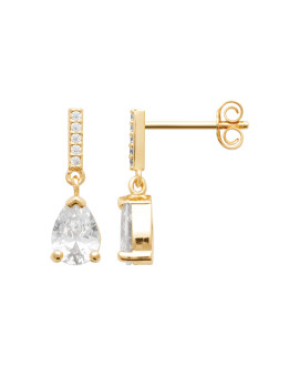 Boucles d'oreilles femme - Plaqué or - Oxydes de zirconium Boucles d'oreilles femme - Plaqué or - Oxydes de zirconium