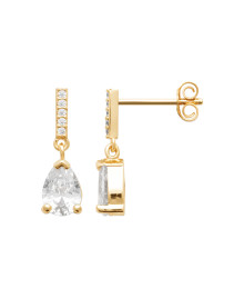 Boucles d'oreilles femme - Plaqué or - Oxydes de zirconium