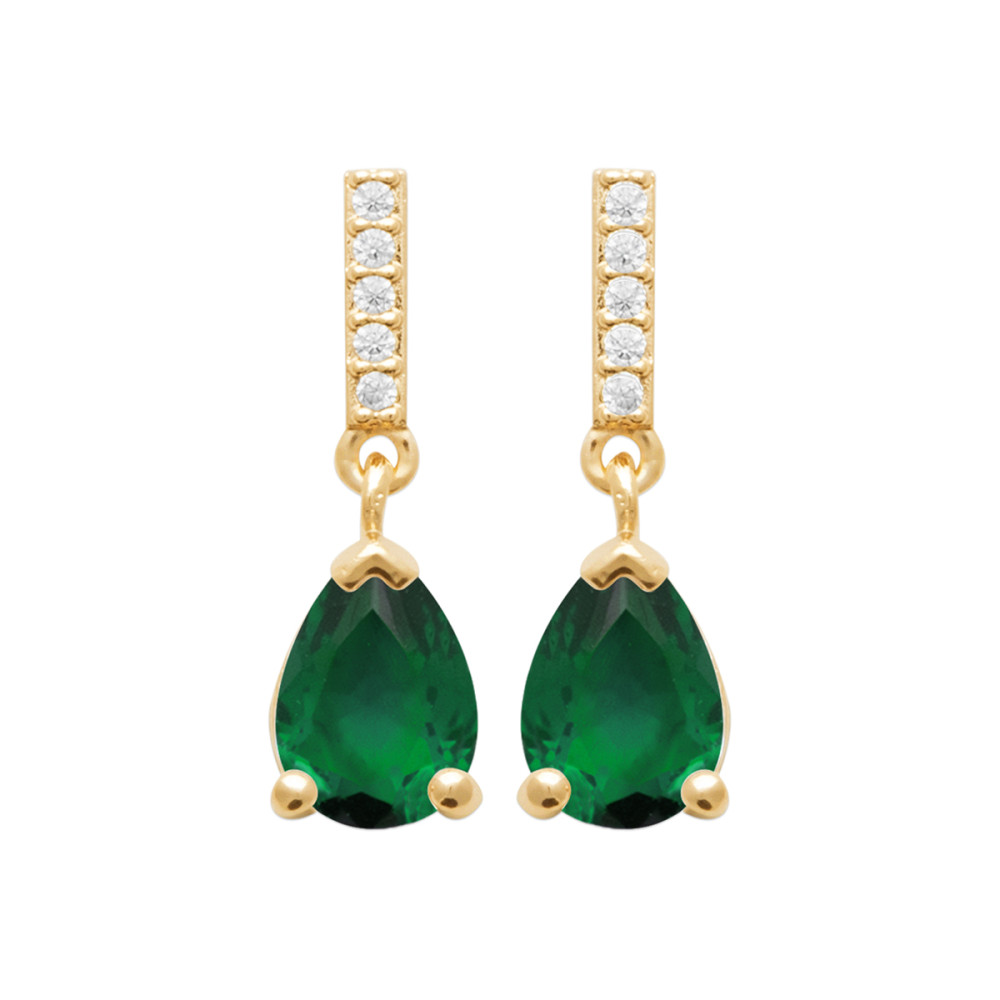 Boucles d'oreilles femme - Plaqué or - Oxydes de zirconium Boucles d'oreilles femme - Plaqué or - Oxydes de zirconium