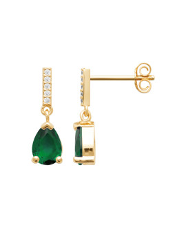 Boucles d'oreilles femme - Plaqué or - Oxydes de zirconium Boucles d'oreilles femme - Plaqué or - Oxydes de zirconium