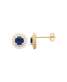 Boucles d'oreilles femme - Plaqué or - Oxydes de zirconium