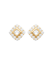 Boucles d'oreilles femme - Plaqué or - Oxydes de zirconium