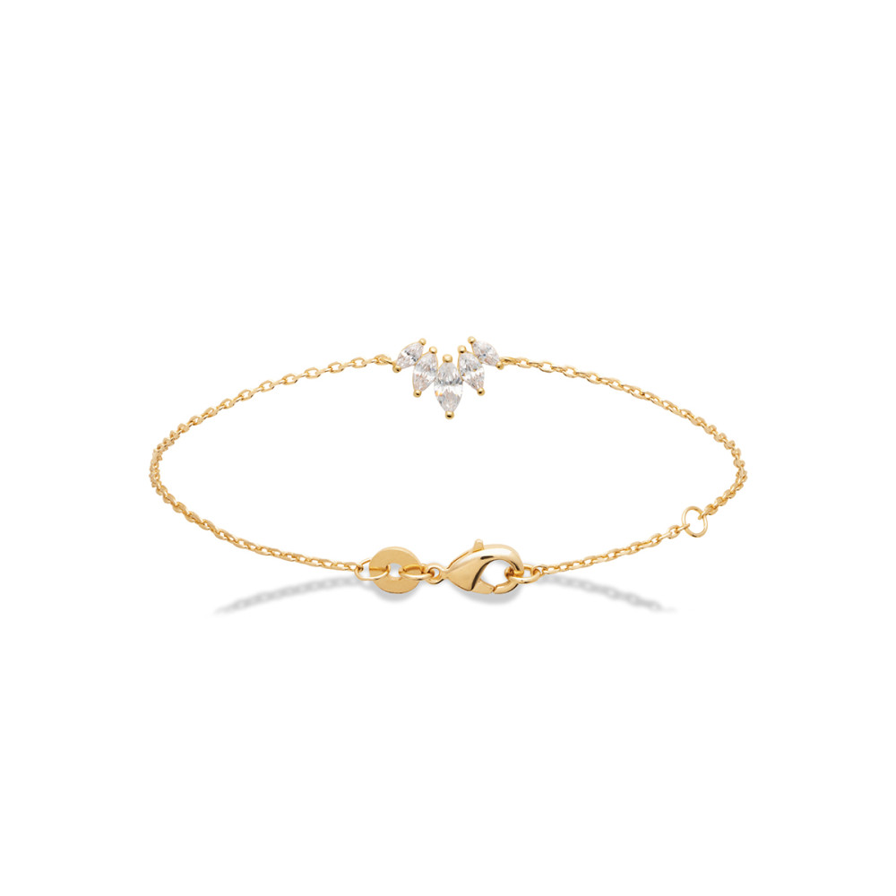 Bracelet femme - Plaqué or - Oxydes de zirconium Bracelet femme - Plaqué or - Oxydes de zirconium