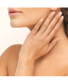 Bracelet femme - Plaqué or - Oxydes de zirconium