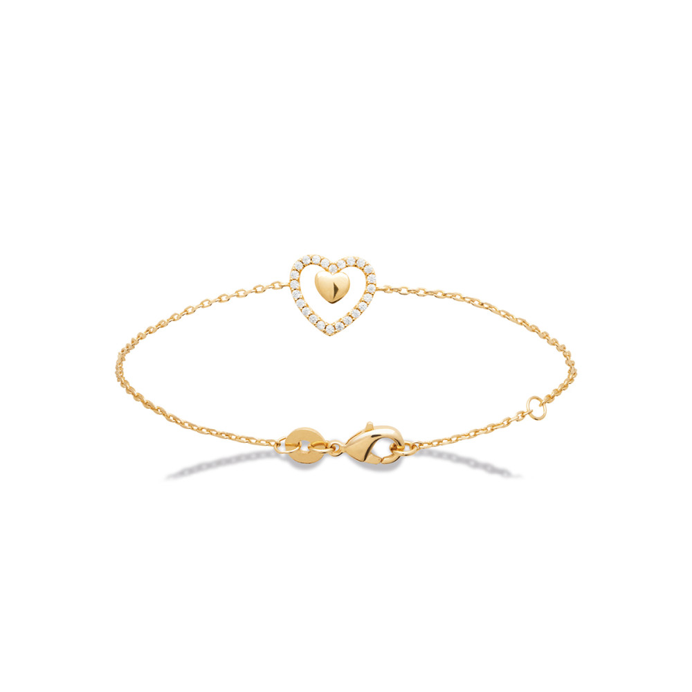 Bracelet femme - Plaqué or - Oxydes de zirconium