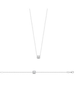 Collier femme - Argent 925 - Oxydes de zirconium
