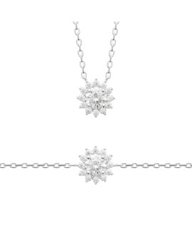 Collier femme - Argent 925 - Oxydes de zirconium Collier femme - Argent 925 - Oxydes de zirconium