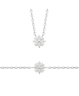 Collier femme - Argent 925 - Oxydes de zirconium Collier femme - Argent 925 - Oxydes de zirconium