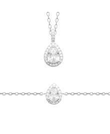 Collier femme - Argent 925 - Oxydes de zirconium