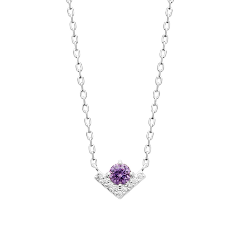 Collier femme - Argent 925 - Oxydes de zirconium
