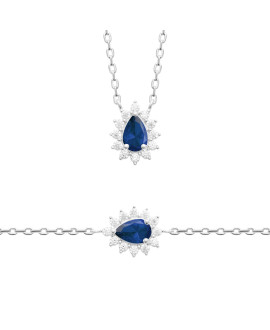 Collier femme - Argent 925 - Oxydes de zirconium