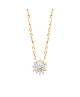 Collier femme - Plaqué or - Oxydes de zirconium