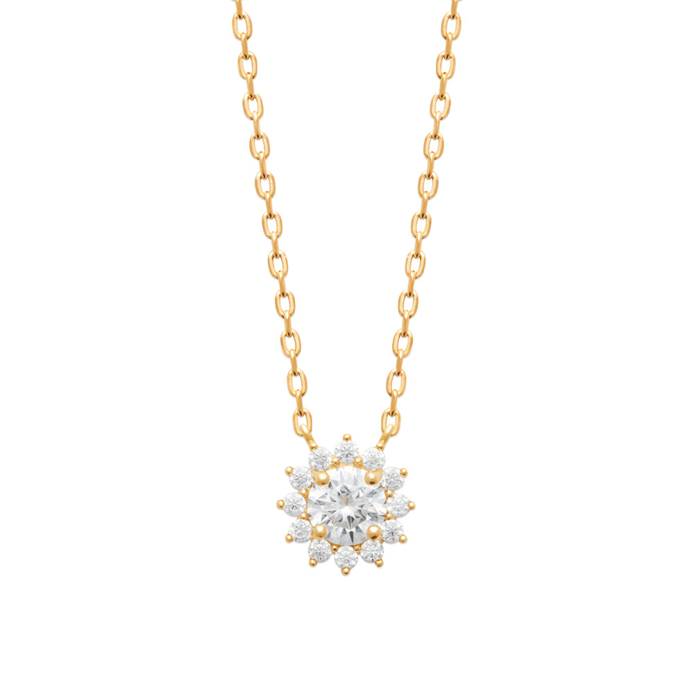 Collier femme - Plaqué or - Oxydes de zirconium Collier femme - Plaqué or - Oxydes de zirconium