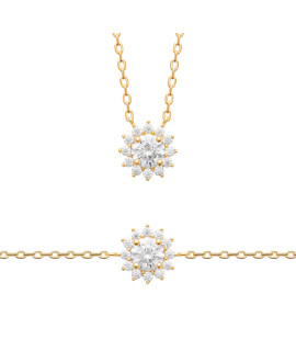Collier femme - Plaqué or - Oxydes de zirconium Collier femme - Plaqué or - Oxydes de zirconium
