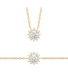 Collier femme - Plaqué or - Oxydes de zirconium