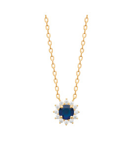 Collier femme - Plaqué or - Oxydes de zirconium
