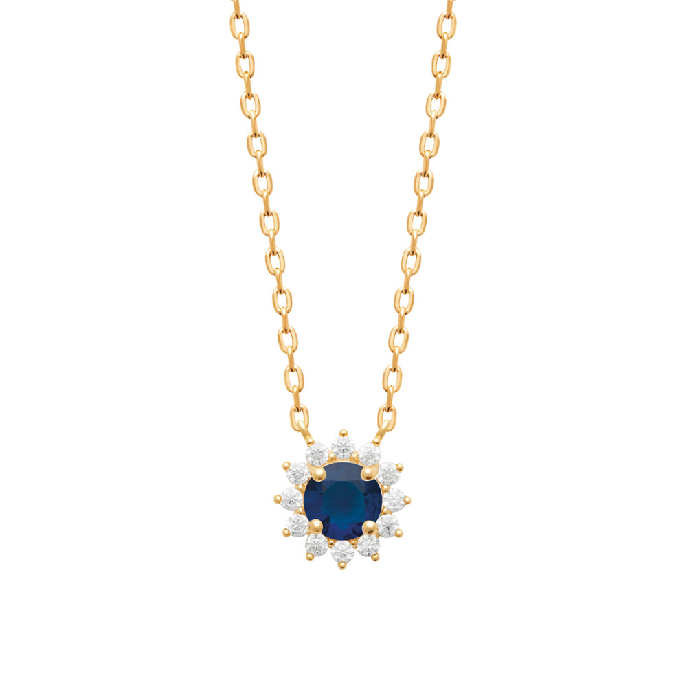 Collier femme - Plaqué or - Oxydes de zirconium