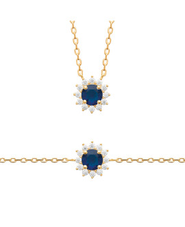 Collier femme - Plaqué or - Oxydes de zirconium