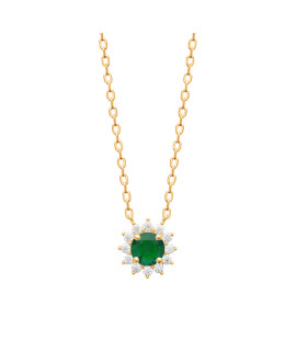 Collier femme - Plaqué or - Oxydes de zirconium