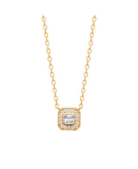 Collier femme - Plaqué or - Oxydes de zirconium