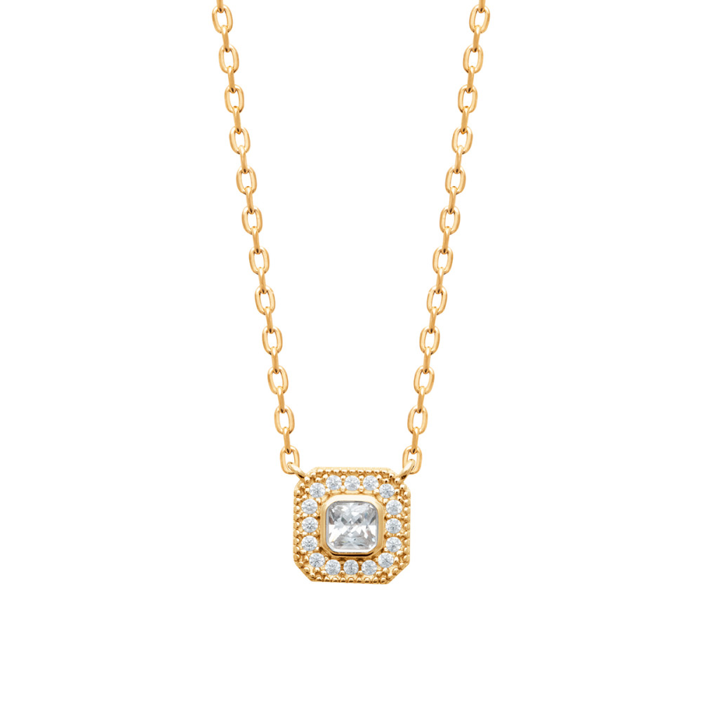 Collier femme - Plaqué or - Oxydes de zirconium
