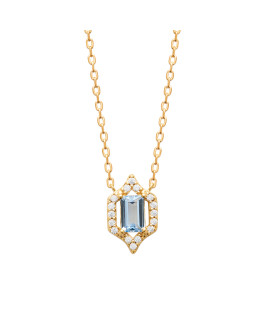 Collier femme - Plaqué or - Oxydes de zirconium
