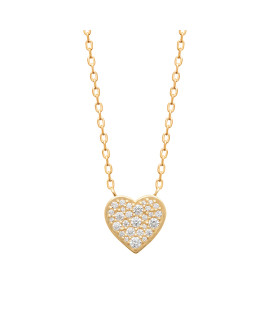 Collier femme - Plaqué or - Oxydes de zirconium