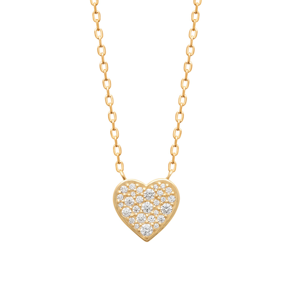 Collier femme - Plaqué or - Oxydes de zirconium