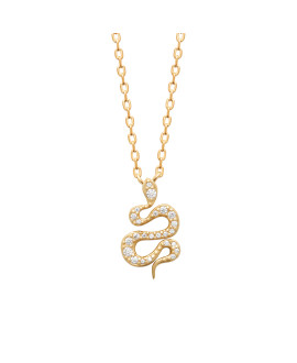 Collier femme - Plaqué or - Oxydes de zirconium