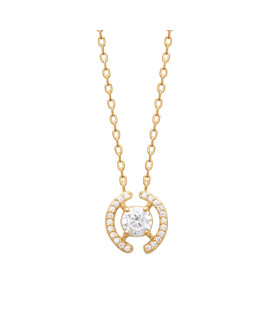 Collier femme - Plaqué or - Oxydes de zirconium
